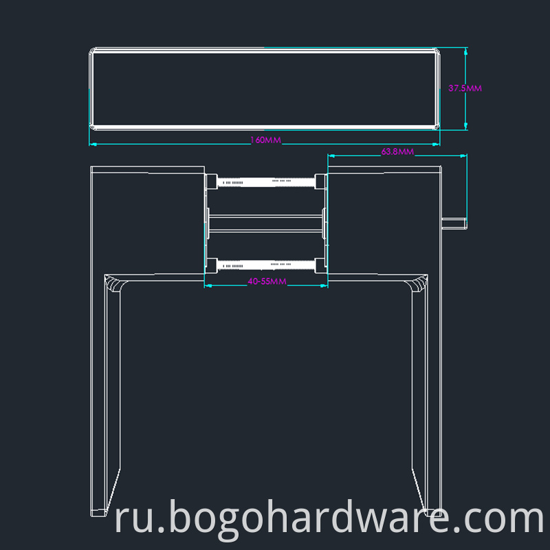 Auto Cad Drawing Of Bl 10271 Et Livingroom Handle